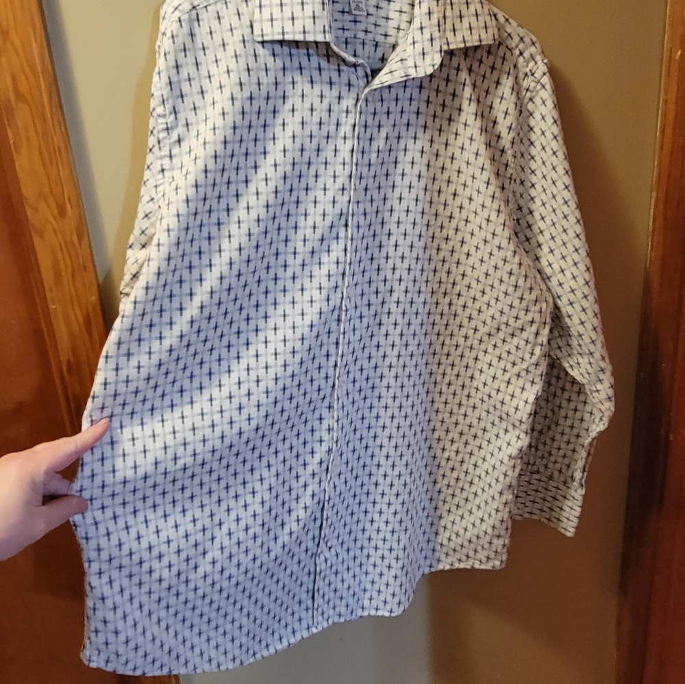 Men's Banana Rublic Button Down Long Sleeve Dress Shirt size XL 17-17 1/2 - Picture 6 of 10